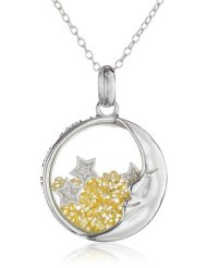 Sterling Silver Crystal Shaker “I Love You To The Moon and Back” Pendant Necklace – $39.00!