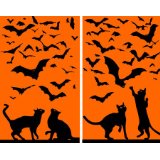 WOWindow Posters Cats and Bats Silhouettes Halloween Window Decoration – $8.95!