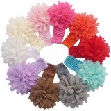 10 Pieces Baby Headbands – Girl’s Lace Flower – $5.96!