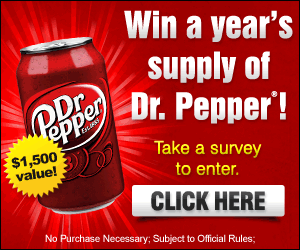 Win a Year’s Supply of Dr. Pepper!