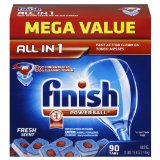 Finish Powerball Tabs Dishwasher Detergent Tablets, Fresh Scent, 90 Count – $10.78 or less!