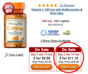 Puritan’s Pride Buy 2 Get 3 Free Vitamin Sale! (Plus FREE Shipping!)