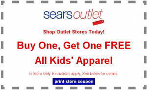 *HOT* BOGO Free Kids Apparel at Sears Outlet Today ONLY!!