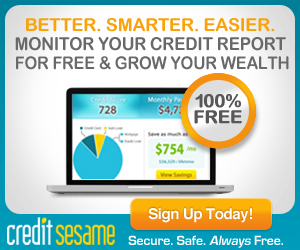 FREE Credit Monitoring + $50K Identity Theft Protection From Credit Sesame!