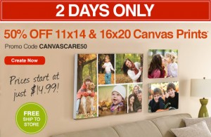 50% Off 11×14 and 16×20 Canvas Prints 50% Off | From $14.99 + Free Pickup!