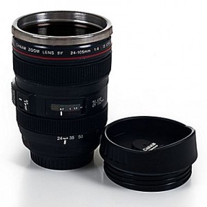 Gift Idea: Whetstone 12 oz. Camera Lens Coffee Mug with Lid—$6.99!