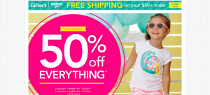 50% Off Everything At Carter’s and Osh Kosh! (Last Chance!)