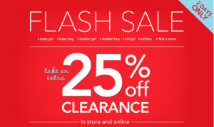Carter’s Flash Sale: Extra 25% Off Clearance!