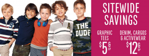Up to 50% Off at The Children’s Place | $5 Graphic Tees, $12 Denim, and More!