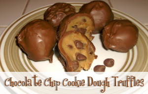 Easy Chocolate Chip Cookie Dough Truffles!