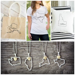 State Pride Items 50% Off + Free Shipping | Necklaces, Shirts, Totes, and Pillow Covers!
