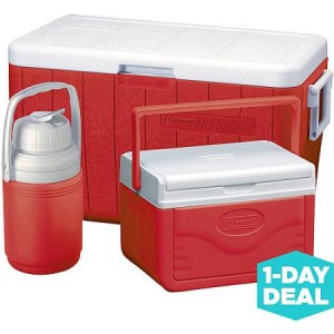 Coleman Three Cooler Set Just $15 | Includes 48-qt, 5-qt, and 1/3-gallon Jug