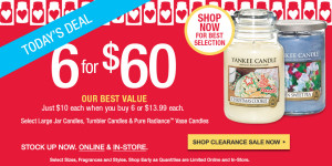 Yankee Candles 6 for $60!