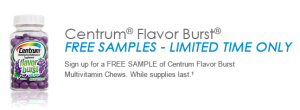 FREE Centrum Flavor Burst Sample and $2/1 Coupon