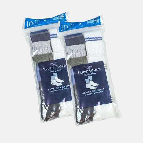 20-Pack Faded Glory Infant Boys Crew Socks—$6.99 Shipped!