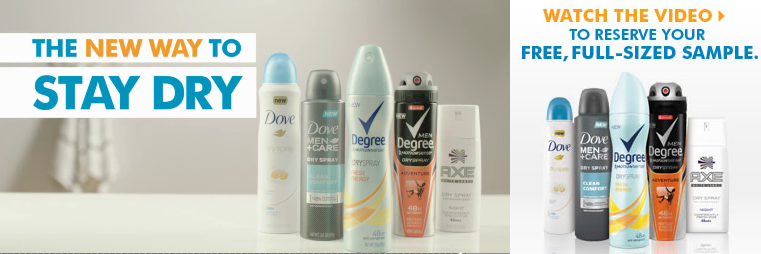 *HOT* Free FULL-SIZE Dry Deodorant Spray!