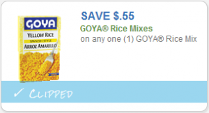 $.55 off Goya Rice Mix Coupon | Great Doubler!
