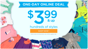 Gymboree $3.99 and Up Sale! (One Day Online ONLY!)