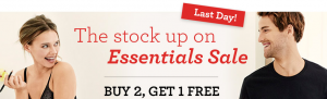 Hanes B2G1 FREE Essentials Sale | Great Deals + $1.99 Shipping!