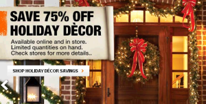 HUGE Holiday Clearance at Home Depot (75% Off)