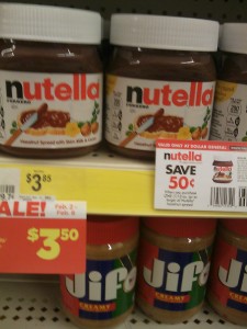Nutella Possibly $1.25 Each!