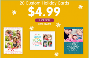 20 Custom Holiday Cards Just $4.99!