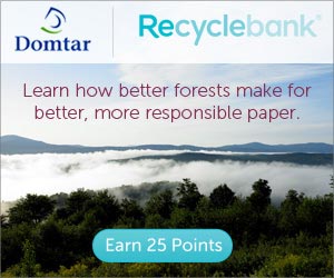 Recyclebank: Earn 25 More Points With Domtar EarthChoice