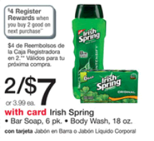 $1 Irish Spring After Coupons and Register Rewards!