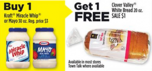 Kraft Mayo or Miracle Whip $2.50 Plus FREE Bread at DG!