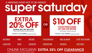 Macy’s Super Saturday Starts Friday | 25% Off Clearance + $10/$25!