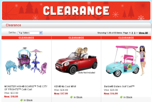 HUGE Mattel Shop Clearance PLUS and Extra 25% Off!