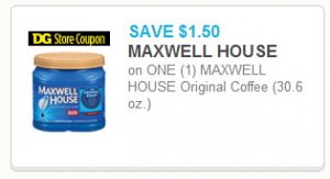 $5 Maxwell House Coffee at Dollar General!
