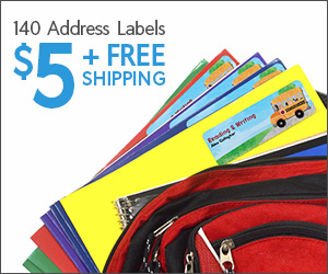 140 Customized Labels Only $5 Shipped From Vistaprint