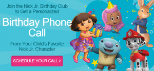 FREE Personalized Birthday Call From Nick Jr. Charachter!