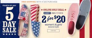 ENDS TODAY: 20% Off Clearance, 2 for $20 Canvas Shoes, and Up to 50% Off Sitewide at Payless!