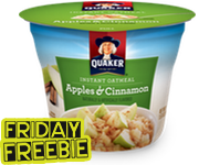 FREE Quaker Instant Oatmeal Cup After SavingStar!