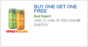 *HOT* BOGO Free Red Rain Energy Drink Family Dollar Coupon!