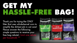 Free Bag of World’s Best Cat Litter with Mail in Rebate