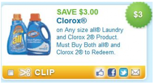 Clorox 2 and All Detergent Printable Coupons