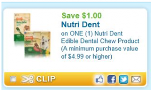 Printable Coupons: Pretzel Chips, Nutri Dent Edible Dental Chew Product, Spot Shot Aerosol and More