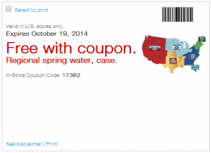 *HOT* FREE Case of Spring Water With Staples Printable Coupon!