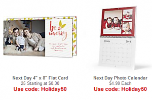 Staples: Holiday Cards 60¢ each and Photo Calendars Just $4.99!