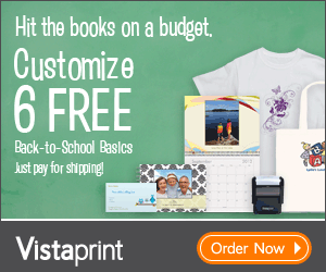 Vistaprint: Back To School FREEbies (Just Pay Shipping)