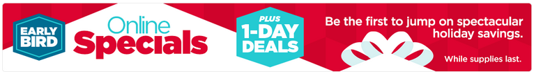 Walmart Early Bird 1-Day Online Specials are LIVE!