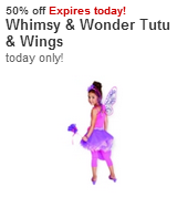 *HURRY* 50% Off Whimsy & Wonder Tutu & Wings With Target Cartwheel!
