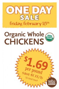 Whole Foods: Organic Whole Chickens $1.69/lb