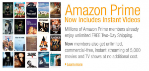 Free Video and Movie Streaming for Paying Amazon Prime Members