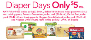 *HOT* Babies R US: Huggies Diapers for $3.50/Pack, Seventh Generation for $3/Pack!