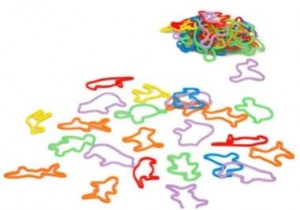 100 Silly Bandzzzz Crazy Shaped Rubber Bands for $5.99