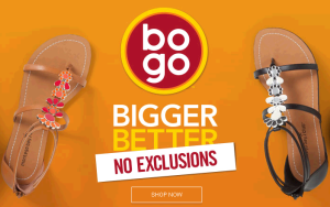 BOGO 50% Off Shoes – No Exclusions!